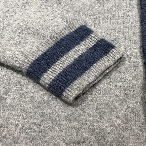 PSYCHO BUNNY Fulton Cardigan Sweater 498, Heather Grey Storm Skull Bunny, Unisex - Picture 8 of 16